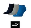 Puma - Quarter - 3er Pack - blau grau melange