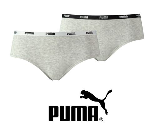 Puma - Hipster Slip - 2er Pack – grau