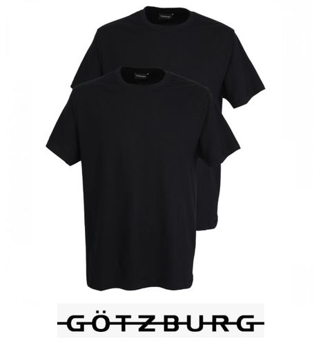 Götzburg - T-Shirt Rundhals - 2er Pack - schwarz