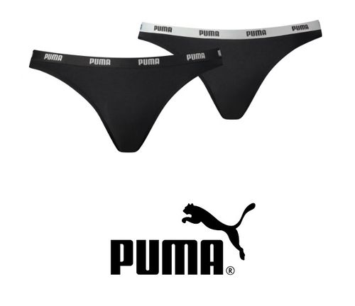 Puma - Bikini Slip - 2er Pack - schwarz