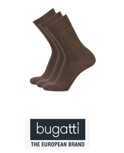 Bugatti - Business Socken - 3er Pack - braun