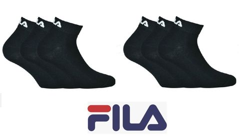 Fila - Quarter Socken - 3er Pack - schwarz